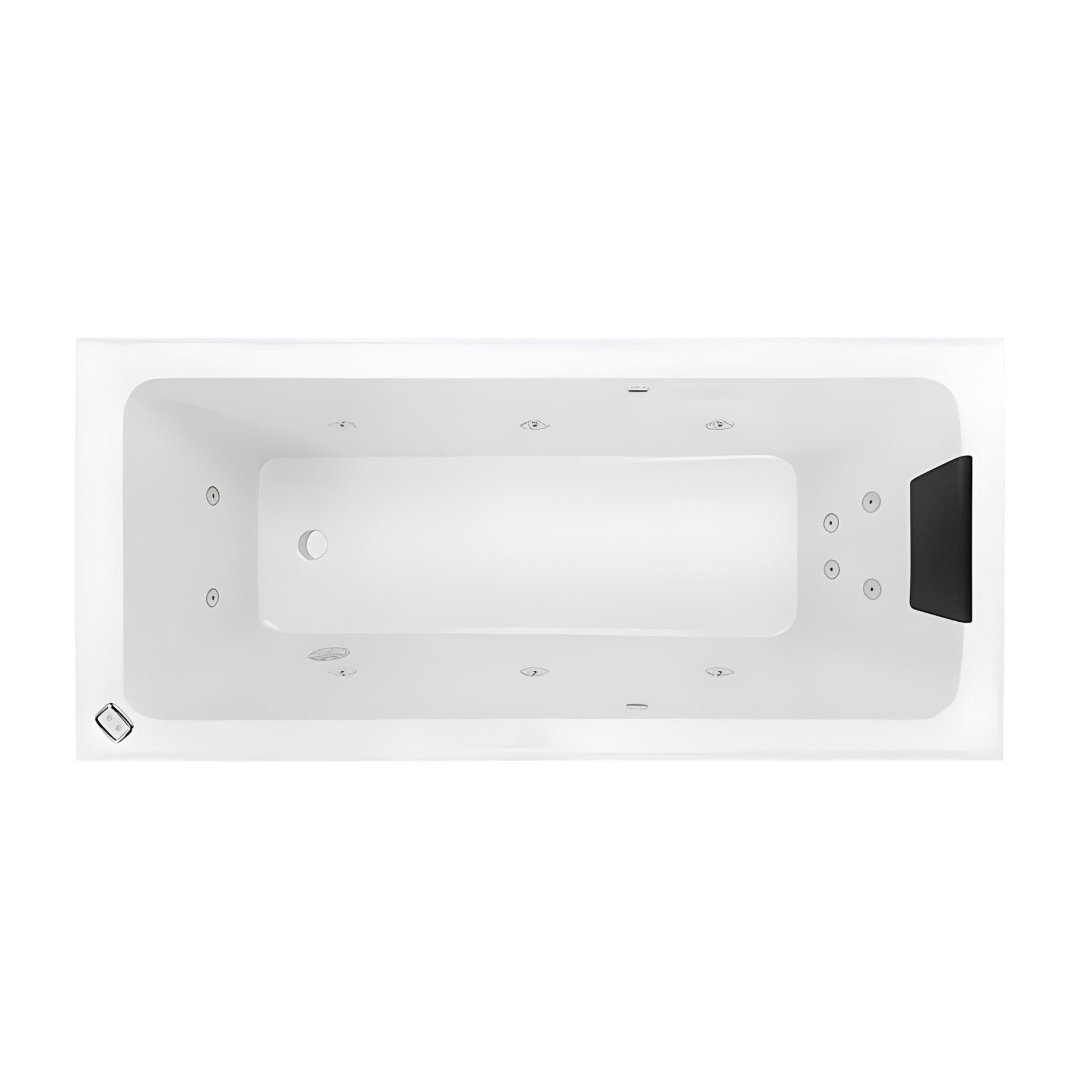 DECINA SHENSEKI INSET CONTOUR SPA BATH GLOSS WHITE (AVAILABLE IN 1395MM AND 1515MM) WITH 12-JETS