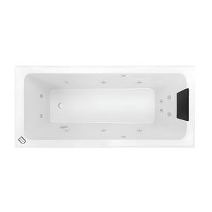 DECINA SHENSEKI INSET CONTOUR SPA BATH GLOSS WHITE (AVAILABLE IN 1395MM AND 1515MM) WITH 12-JETS