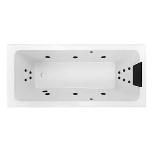 DECINA SHENSEKI INSET DOLCE VITA SPA BATH GLOSS WHITE (AVAILABLE IN 1395MM, AND 1515MM) WITH 16-JETS