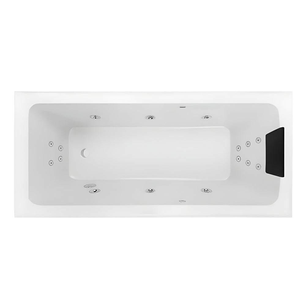 DECINA SHENSEKI INSET DOLCE VITA SPA BATH GLOSS WHITE (AVAILABLE IN 1395MM, AND 1515MM) WITH 16-JETS