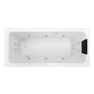 DECINA SHENSEKI INSET DOLCE VITA SPA BATH GLOSS WHITE (AVAILABLE IN 1395MM, AND 1515MM) WITH 16-JETS