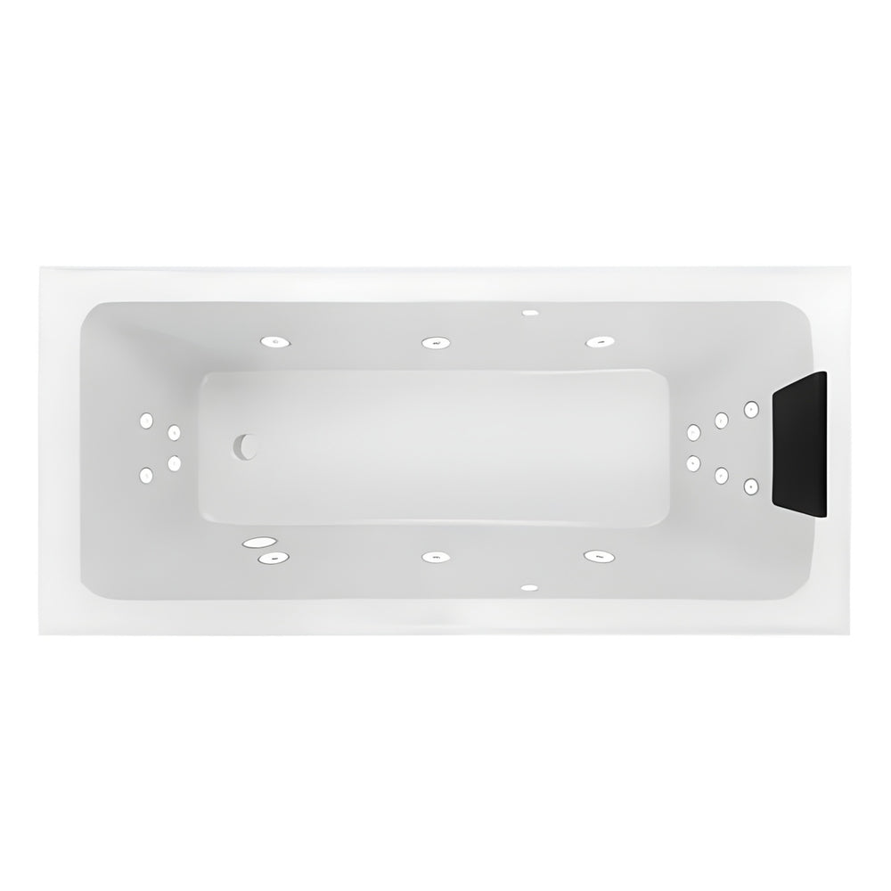 DECINA SHENSEKI INSET DOLCE VITA SPA BATH GLOSS WHITE (AVAILABLE IN 1395MM, AND 1515MM) WITH 16-JETS