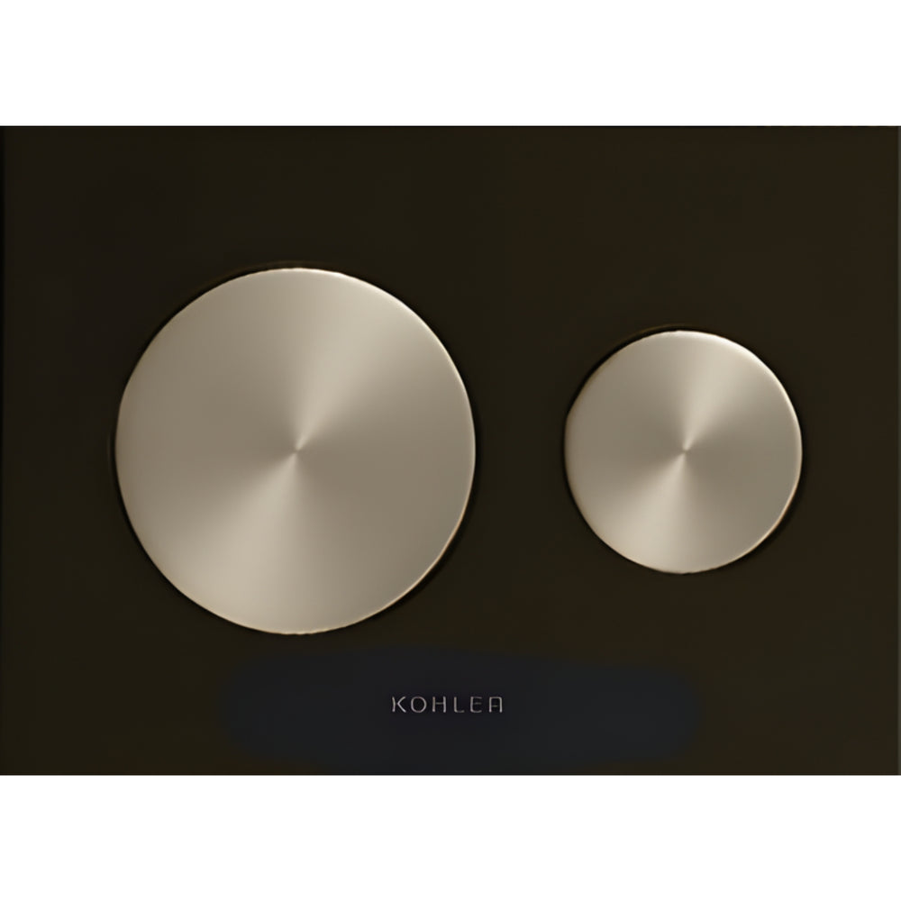 KOHLER SKIM PNEUMATIC FLUSH PLATE BLACK AND BRUSHED BRONZE