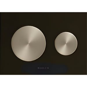 KOHLER SKIM PNEUMATIC FLUSH PLATE BLACK AND BRUSHED BRONZE