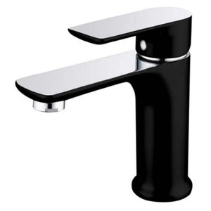 TAPART SLEEK BASIN MIXER 158MM BLACK AND CHROME