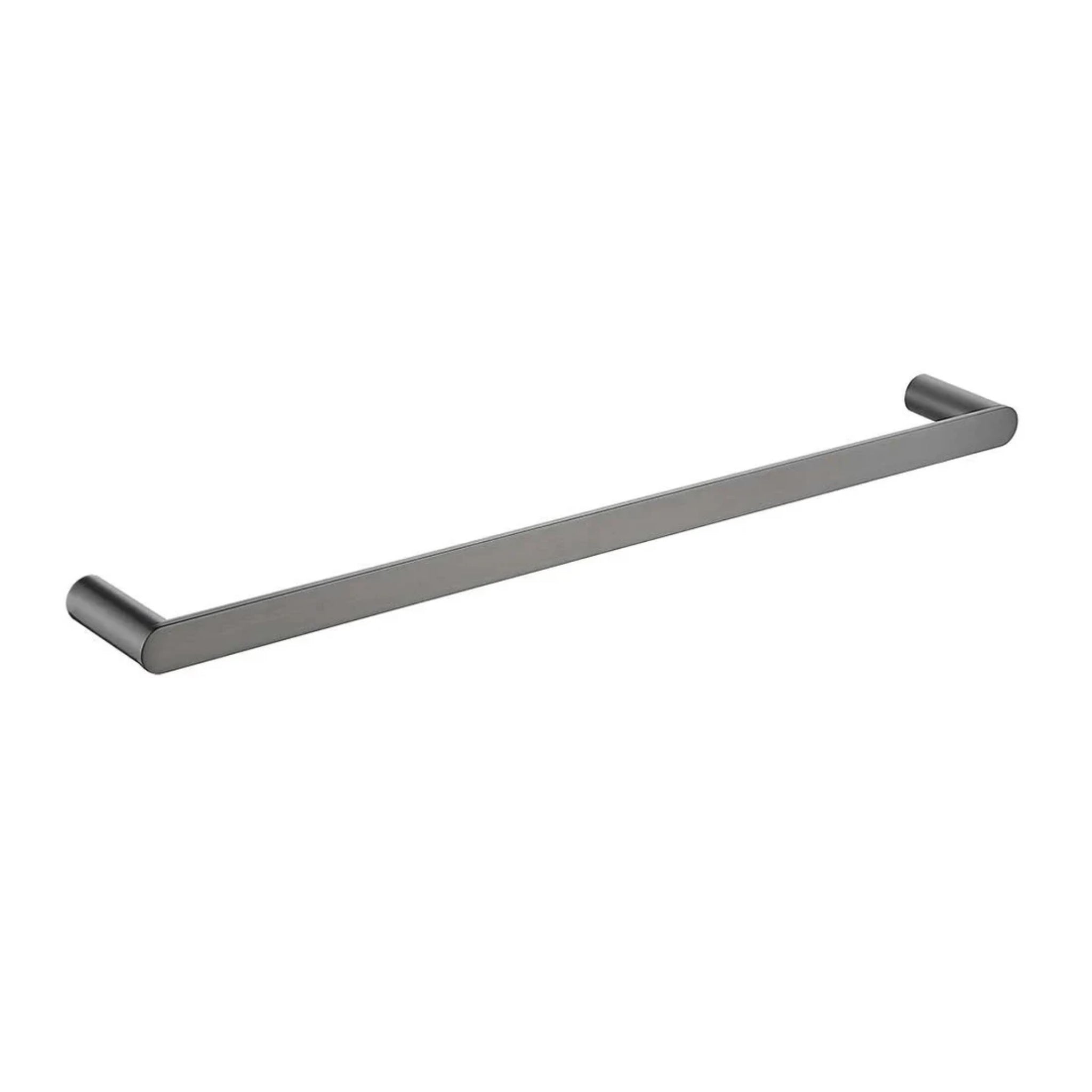 TAPART SLEEK SINGLE NON-HEATED TOWEL RAIL BRUSHED GUN METAL 600MM AND 800MM