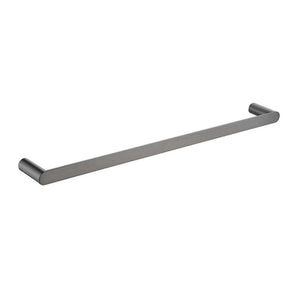TAPART SLEEK SINGLE NON-HEATED TOWEL RAIL BRUSHED GUN METAL 600MM AND 800MM