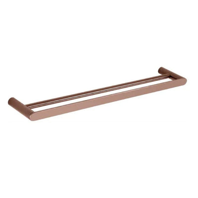 TAPART SLEEK DOUBLE NON-HEATED TOWEL RAIL ROSE GOLD 600MM AND 800MM