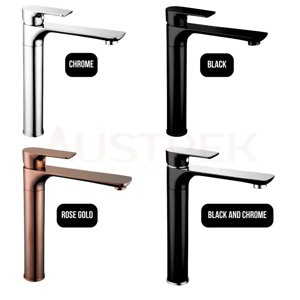 TAPART SLEEK SINK MIXER 279MM BLACK AND CHROME