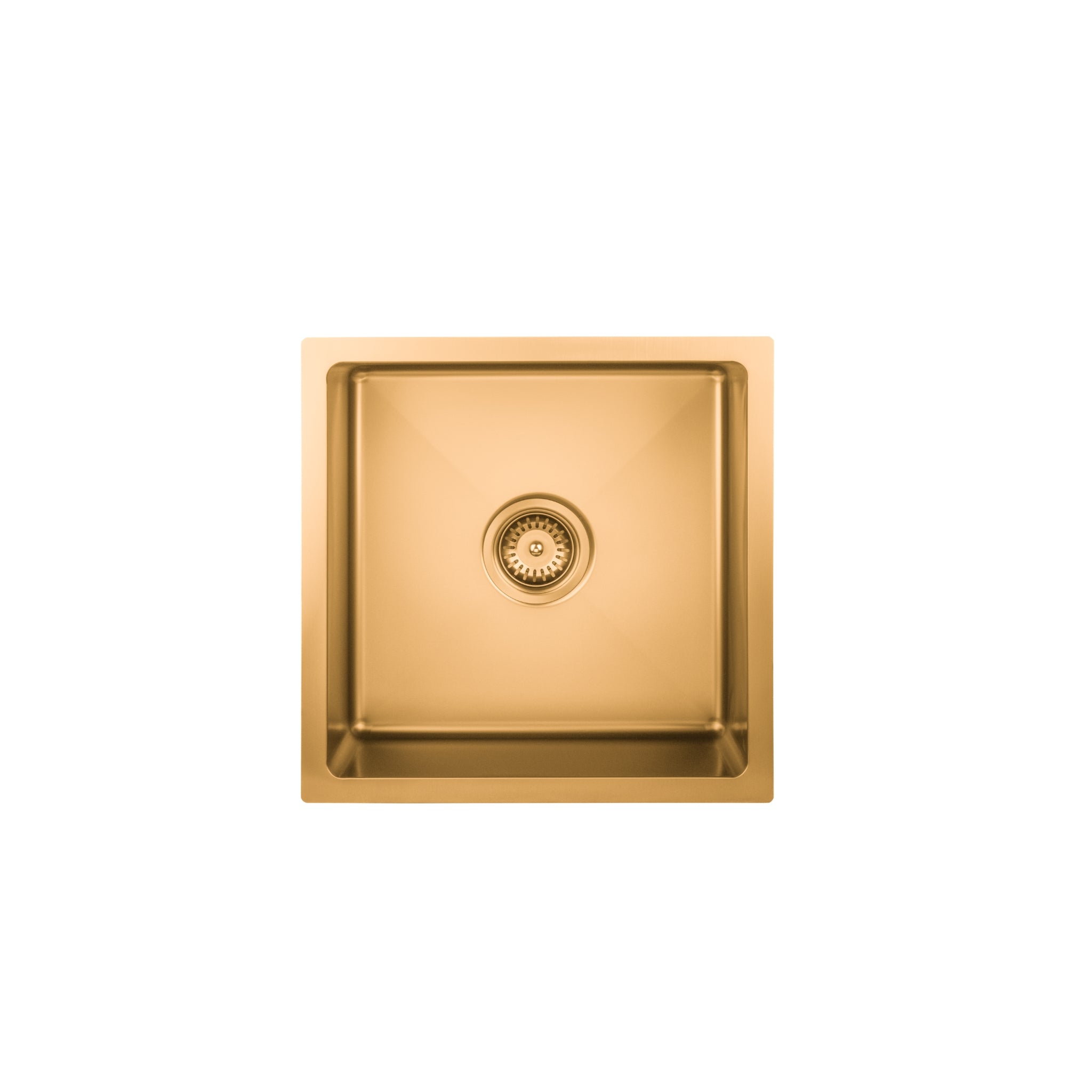 VITO STAINLESS STEEL SINGLE BOWL UNDERMOUNT KITCHEN SINK BRUSHED GOLD 450MM