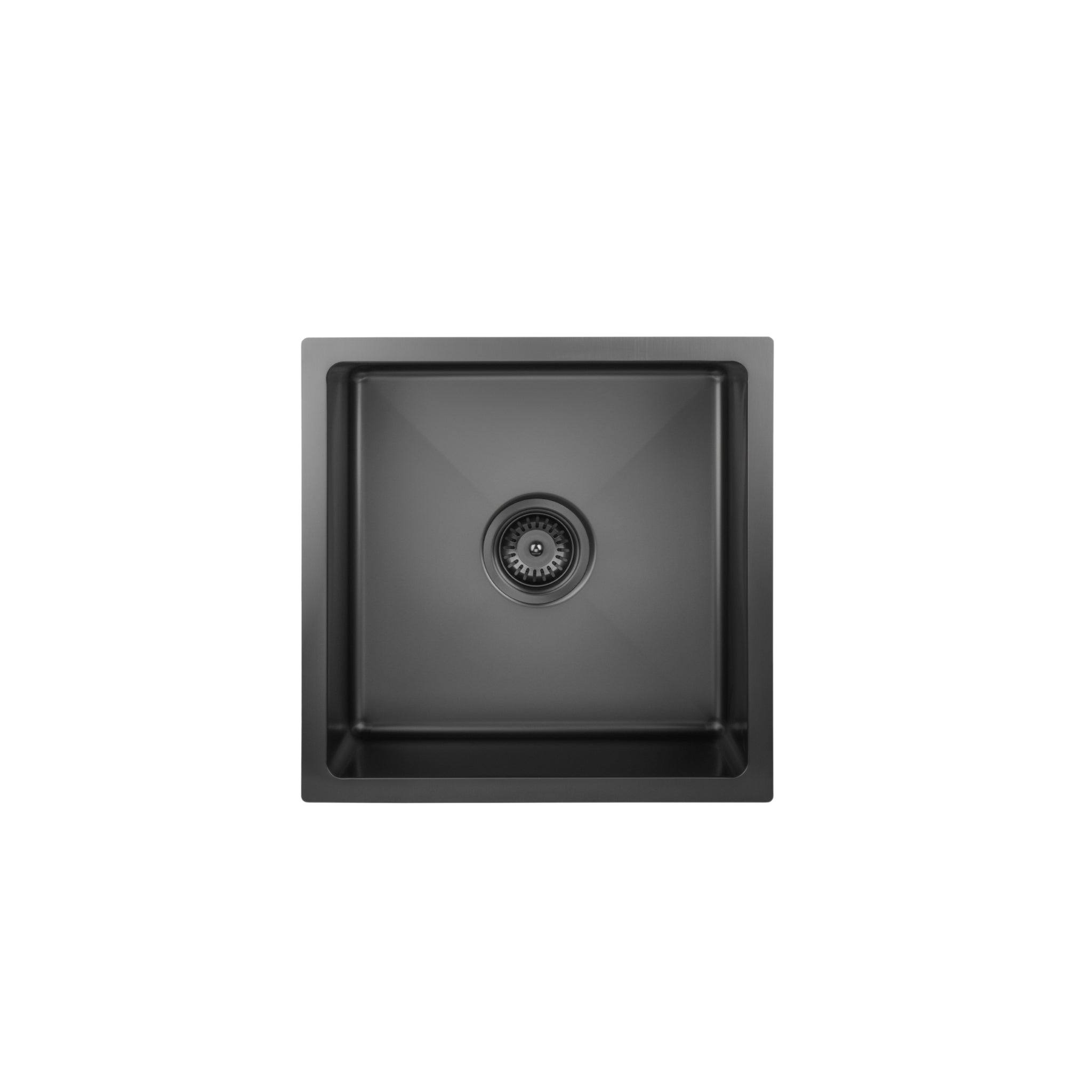 VITO STAINLESS STEEL SINGLE BOWL UNDERMOUNT KITCHEN SINK MATTE BLACK 450MM