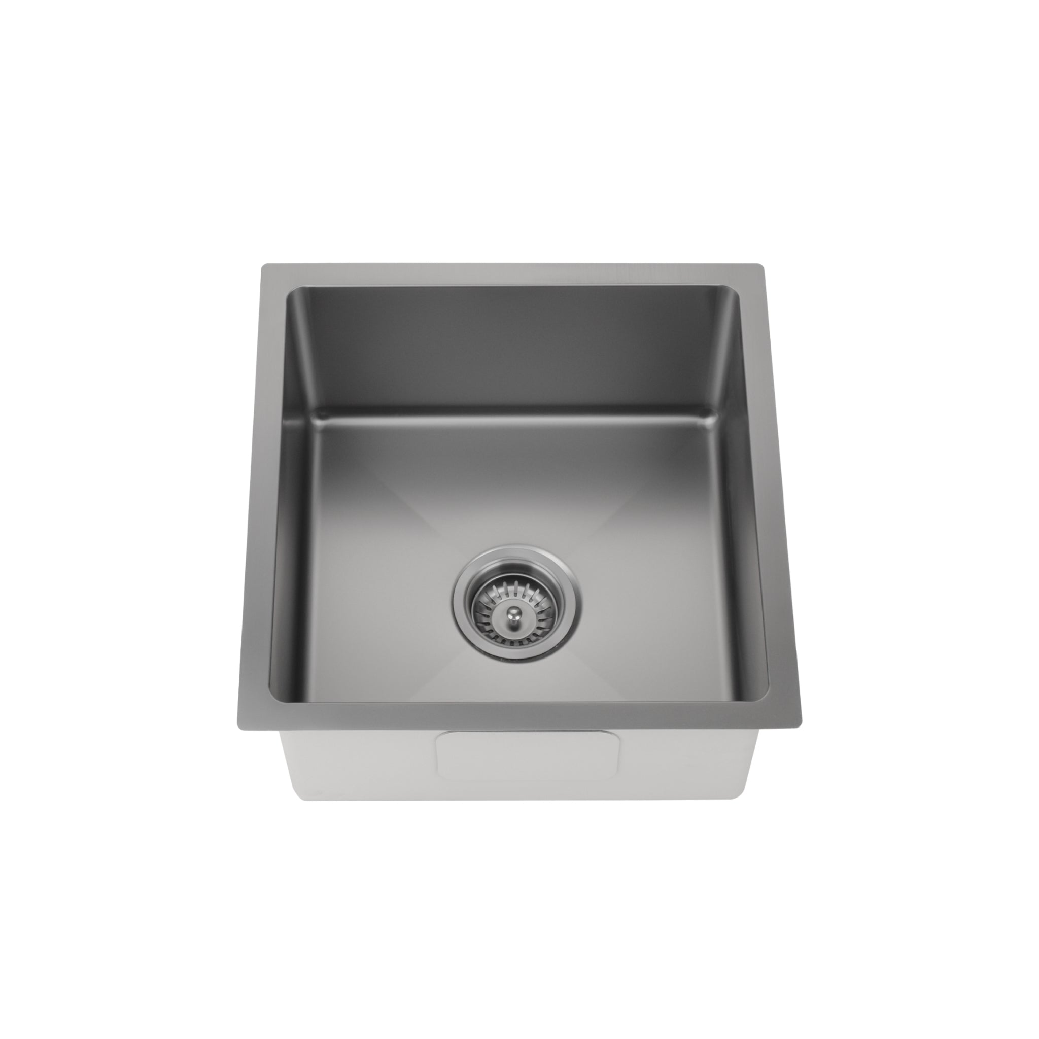 VITO STAINLESS STEEL SINGLE BOWL UNDERMOUNT KITCHEN SINK GUN METAL 450MM