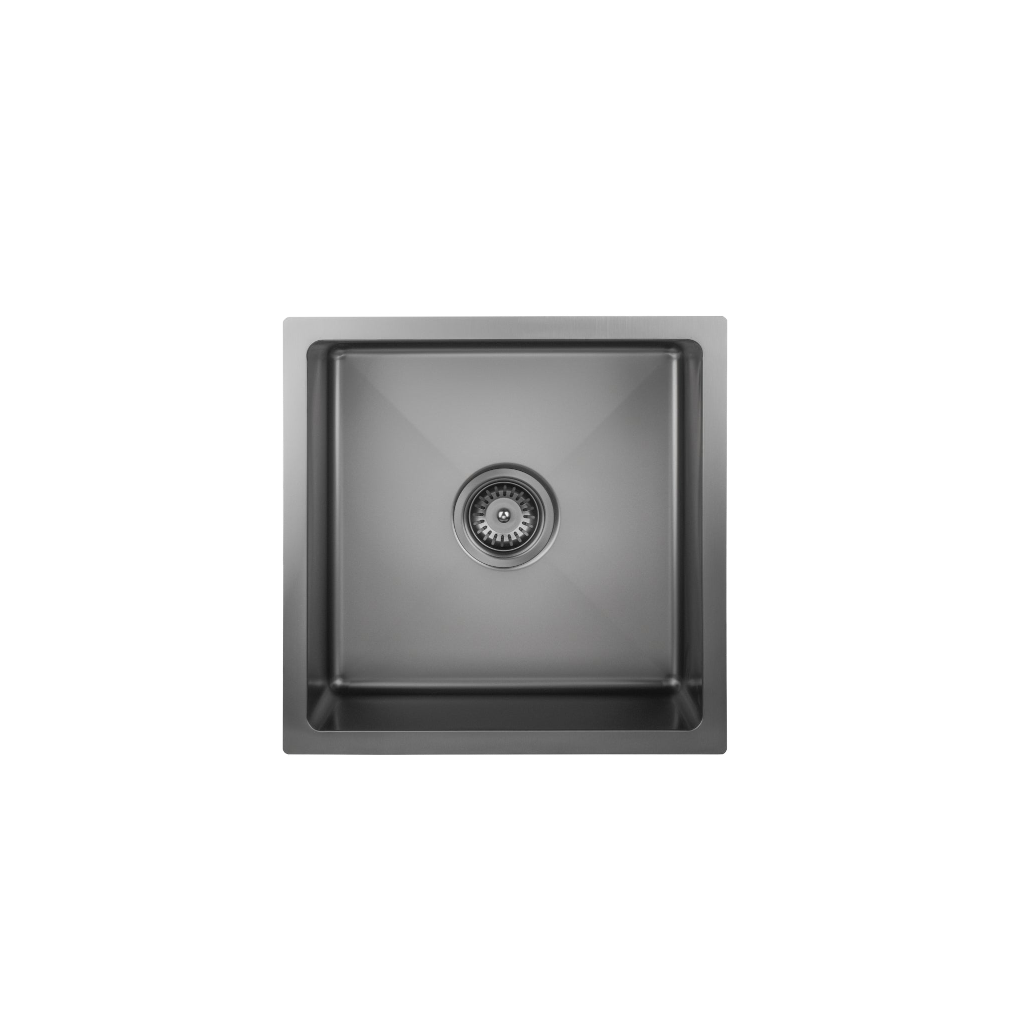 VITO STAINLESS STEEL SINGLE BOWL UNDERMOUNT KITCHEN SINK GUN METAL 450MM