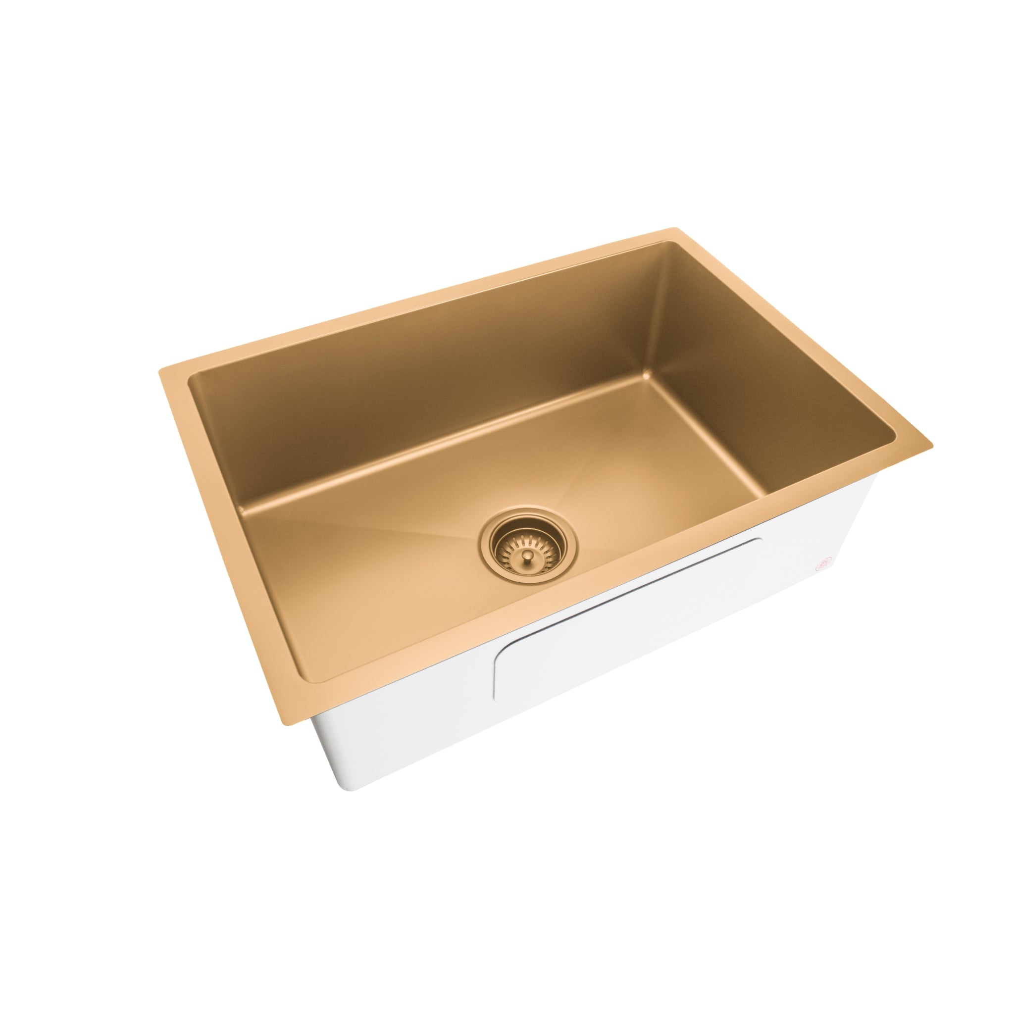 VITO STAINLESS STEEL SINGLE BOWL UNDERMOUNT KITCHEN SINK BRUSHED GOLD 660MM