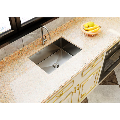 VITO STAINLESS STEEL SINGLE BOWL UNDERMOUNT KITCHEN SINK GUN METAL 660MM