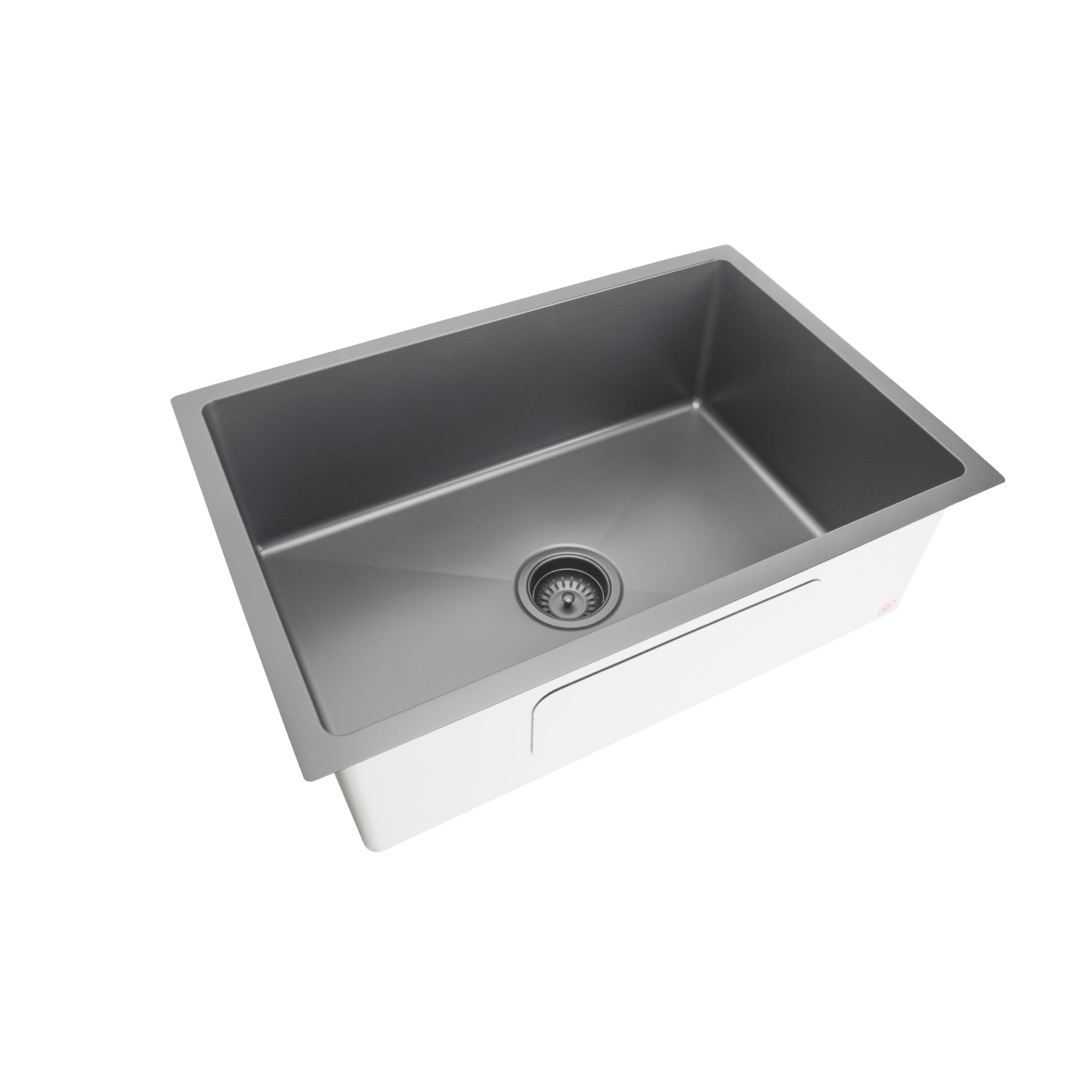 VITO STAINLESS STEEL SINGLE BOWL UNDERMOUNT KITCHEN SINK GUN METAL 660MM