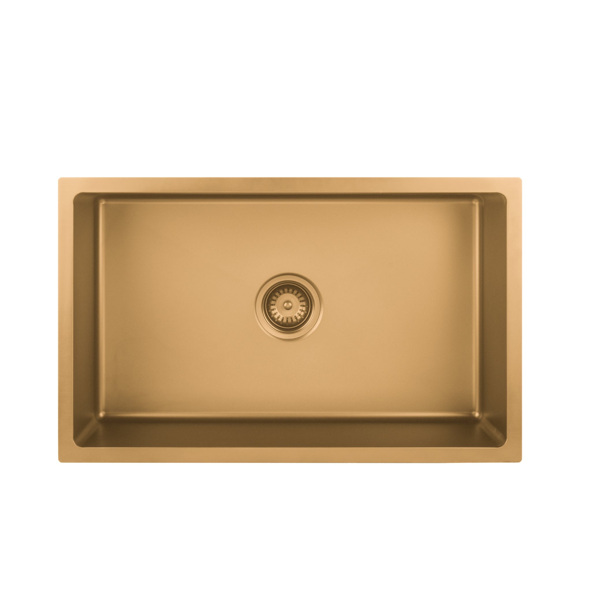 VITO STAINLESS STEEL SINGLE BOWL UNDERMOUNT KITCHEN SINK BRUSHED GOLD 750MM