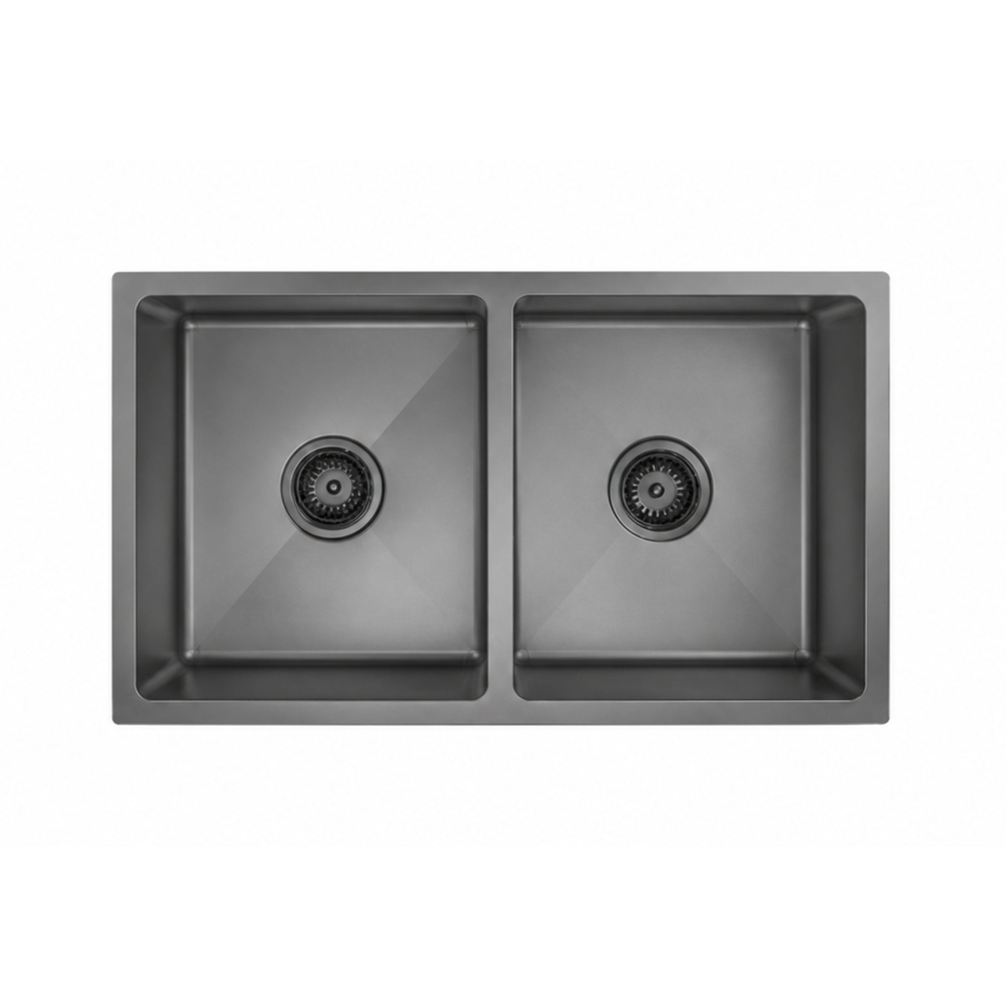 VITO DOUBLE BOWL KITCHEN SINK GUN METAL 775MM