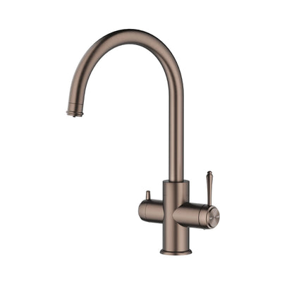BELLA VISTA MICA HERITAGE LEAD FREE 3-WAY FILTER SINK MIXER 380MM DUSK BRONZE