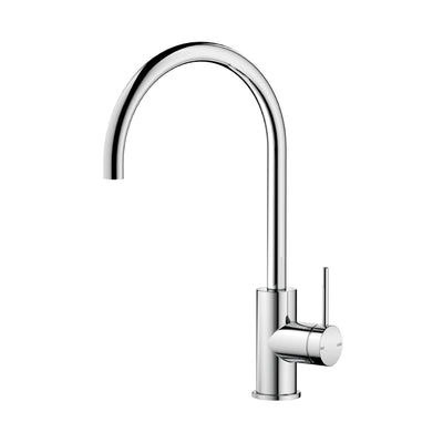 BELLA VISTA MICA LEAD FREE GOOSENECK SINK MIXER 371MM CHROME