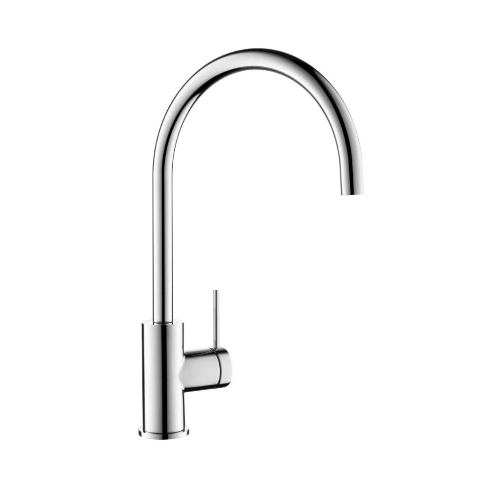 BELLA VISTA MICA LEAD FREE GOOSENECK SINK MIXER 371MM CHROME