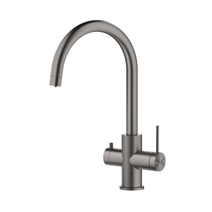 BELLA VISTA MICA 3-WAY FILTER SINK MIXER 380MM GUN METAL