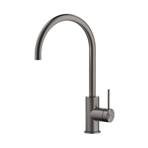 BELLA VISTA MICA GOOSENECK SINK MIXER 371MM GUN METAL