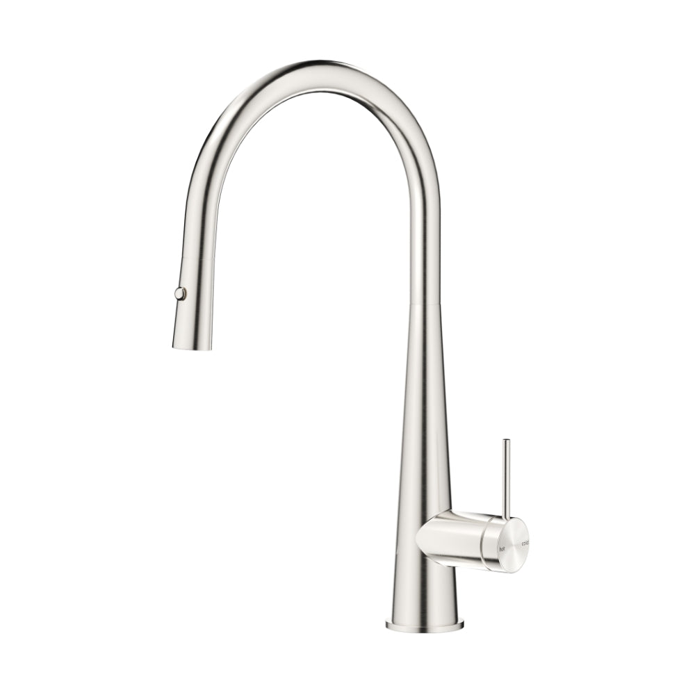 BELLA VISTA MICA LEAD FREE PULL-OUT CONE SINK MIXER 424MM BRUSHED NICKEL