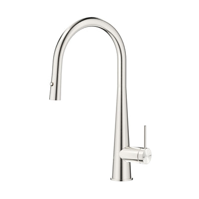 BELLA VISTA MICA LEAD FREE PULL-OUT CONE SINK MIXER 424MM BRUSHED NICKEL