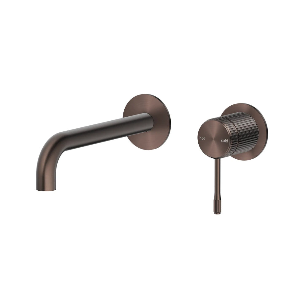BELLA VISTA MICA LEAD FREE FLUTED WALL-SPOUT COMBO 246MM DUSK BRONZE