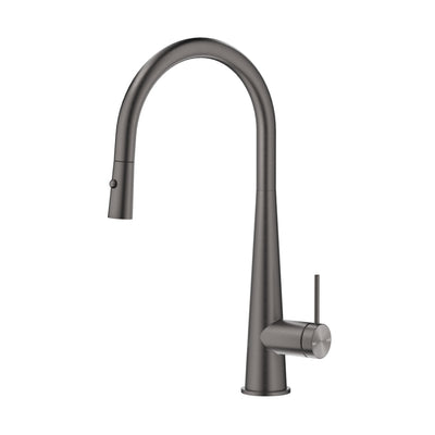 BELLA VISTA MICA LEAD FREE PULL-OUT CONE SINK MIXER 424MM GUN METAL