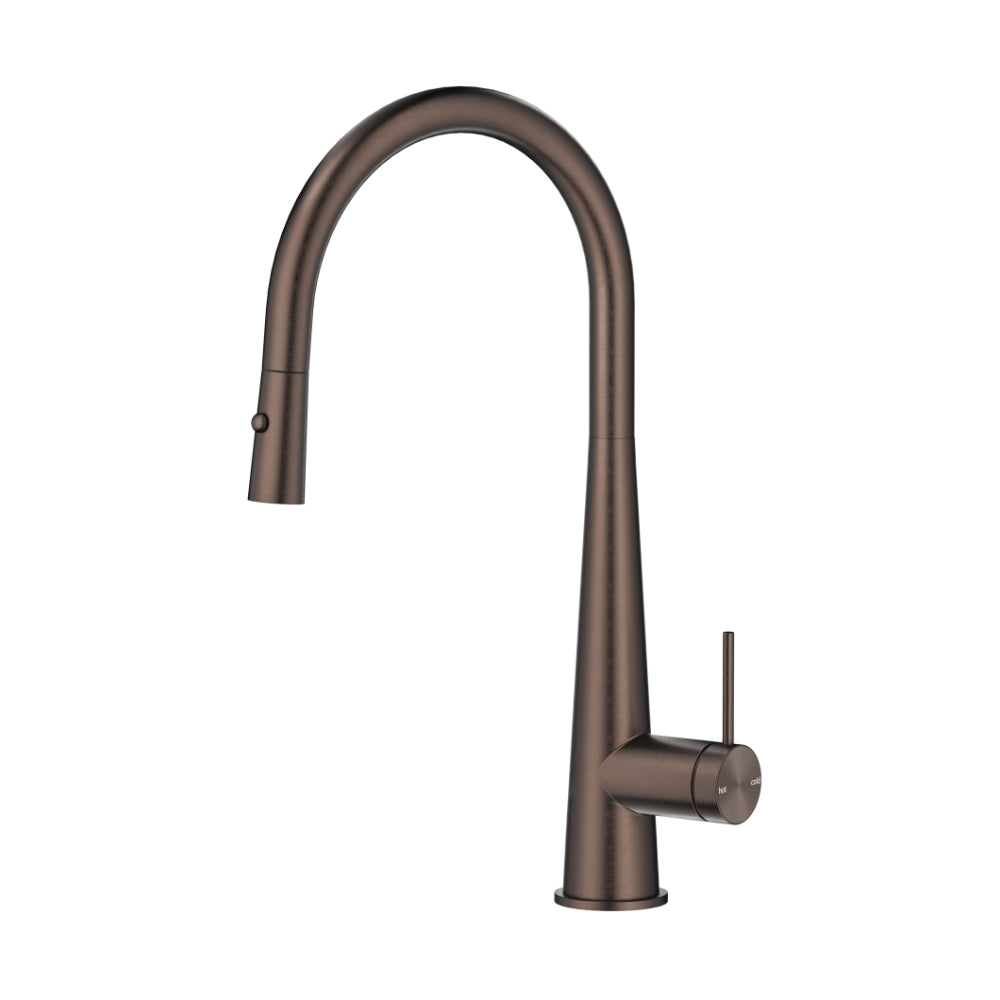 BELLA VISTA MICA LEAD FREE PULL-OUT CONE SINK MIXER 424MM DUSK BRONZE