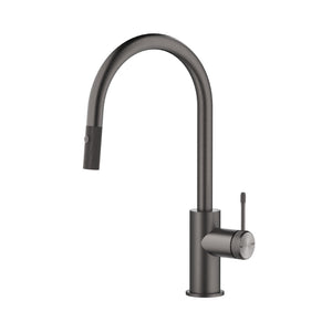BELLA VISTA MICA FLUTED PULL-OUT SINK MIXER 414MM GUN METAL