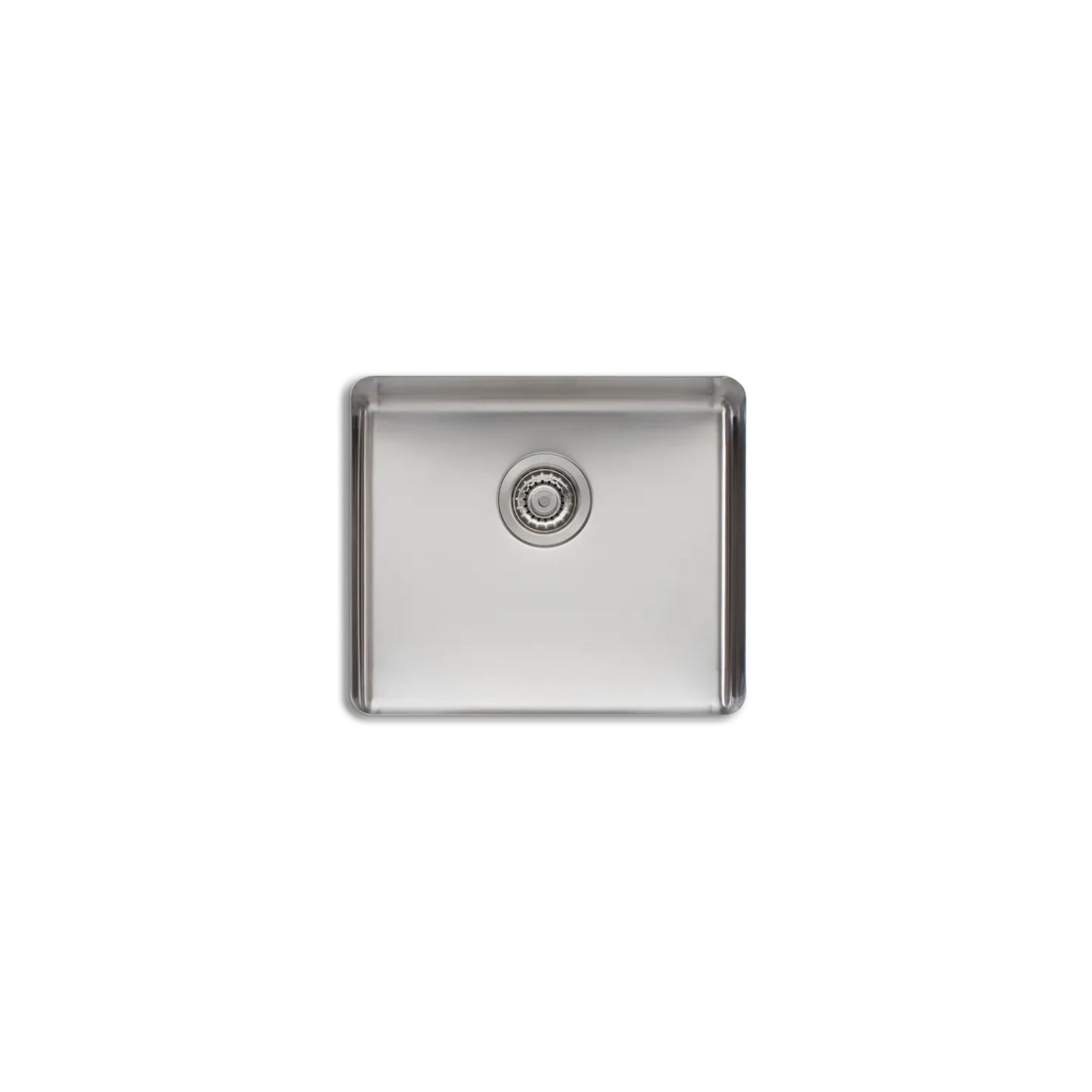 OLIVERI SONETTO SINGLE BOWL UNDERMOUNT KITCHEN AND LAUNDRY SINK STAINLESS STEEL 520MM