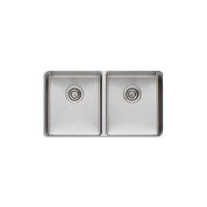 OLIVERI SONETTO DOUBLE BOWL UNDERMOUNT KITCHEN SINK STAINLESS STEEL 785MM