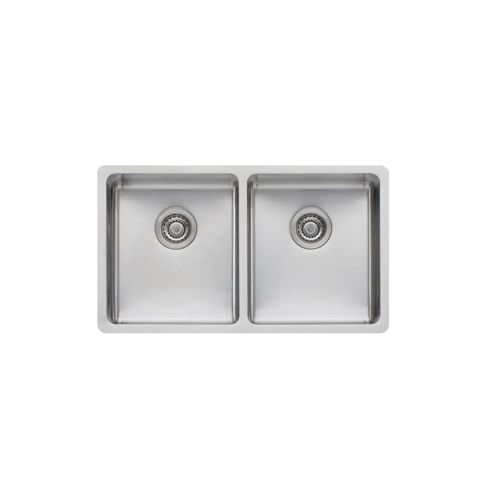 OLIVERI SONETTO DOUBLE BOWL UNIVERSAL KITCHEN SINK STAINLESS STEEL 785MM