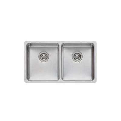 OLIVERI SONETTO DOUBLE BOWL UNIVERSAL KITCHEN SINK STAINLESS STEEL 785MM