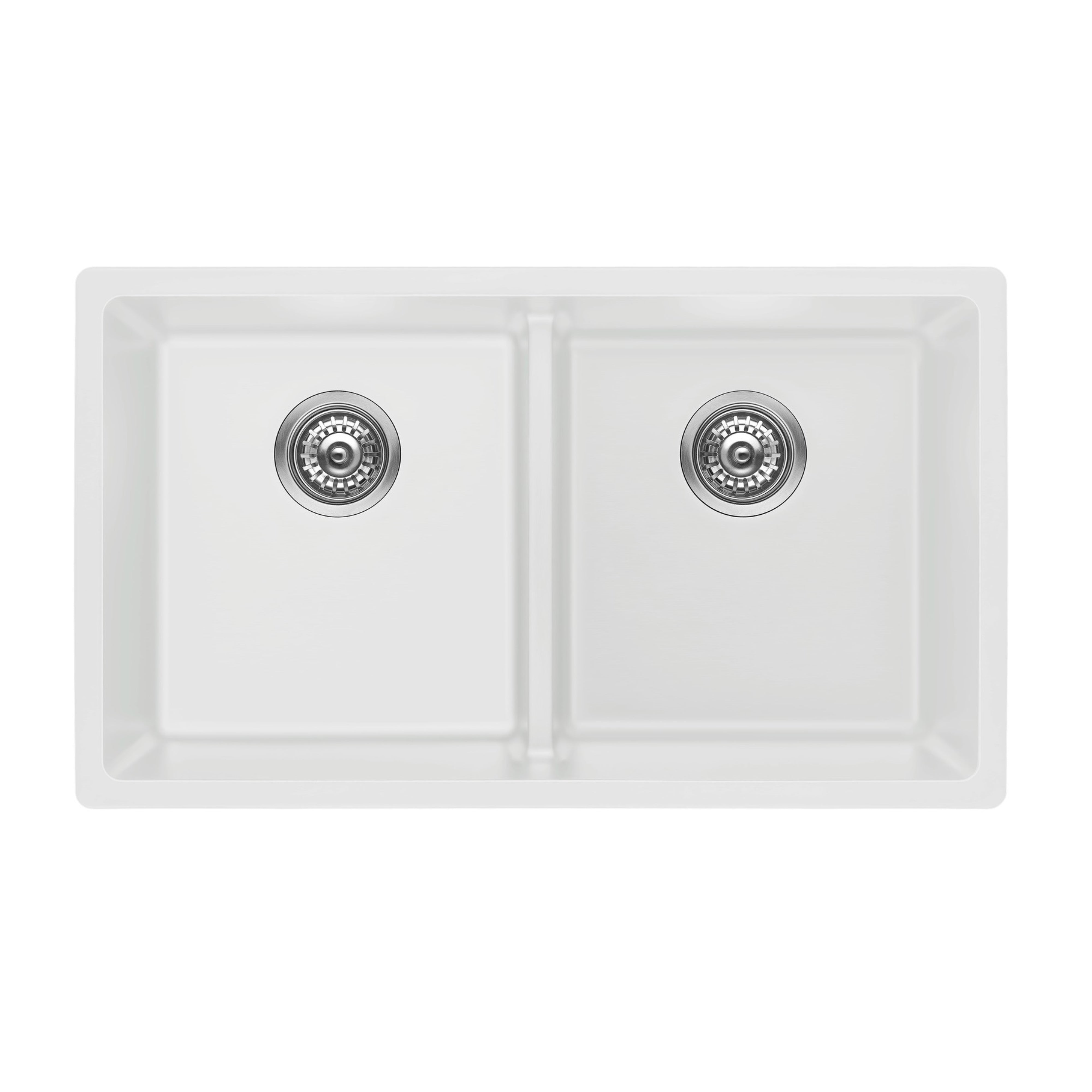 BELLA VISTA FOMOS DOUBLE BOWL GRANITE KITCHEN SINK WHITE 790MM