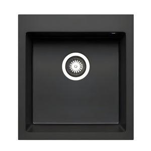 BELLA VISTA PRADUS SINGLE BOWL GRANITE KITCHEN SINK GRAPHITE CARBON 460MM
