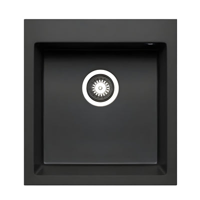 BELLA VISTA PRADUS SINGLE BOWL GRANITE KITCHEN SINK GRAPHITE CARBON 460MM