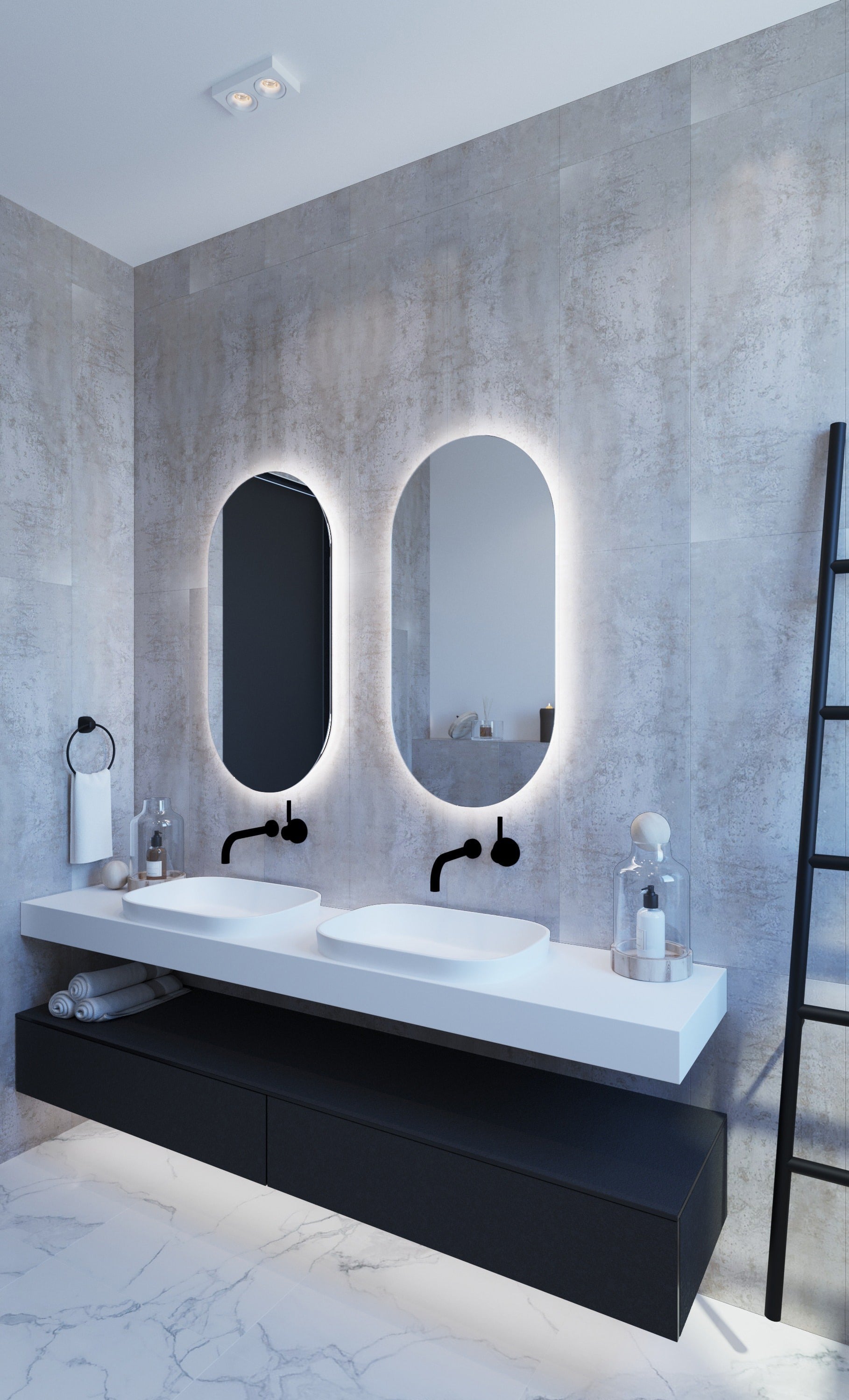 THERMOGROUP ABLAZE PREMIUM SO RANGE BACK-LIT COOL LED MIRROR 445MMX930MM