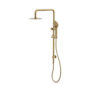 LINSOL SOFIA SHOWER COMBINATION AND MULTIFUNCTION HANDPIECE WITH 200MM ROUND HEAD BRUSHED BRASS