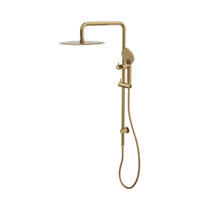 LINSOL SOFIA SHOWER COMBINATION AND MULTIFUNCTION HANDPIECE WITH 300MM ROUND HEAD BRUSHED BRASS