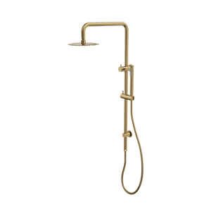 LINSOL SOFIA SHOWER COMBINATION WITH SLIM HANDPIECE WITH 200MM ROUND HEAD BRUSHED BRASS
