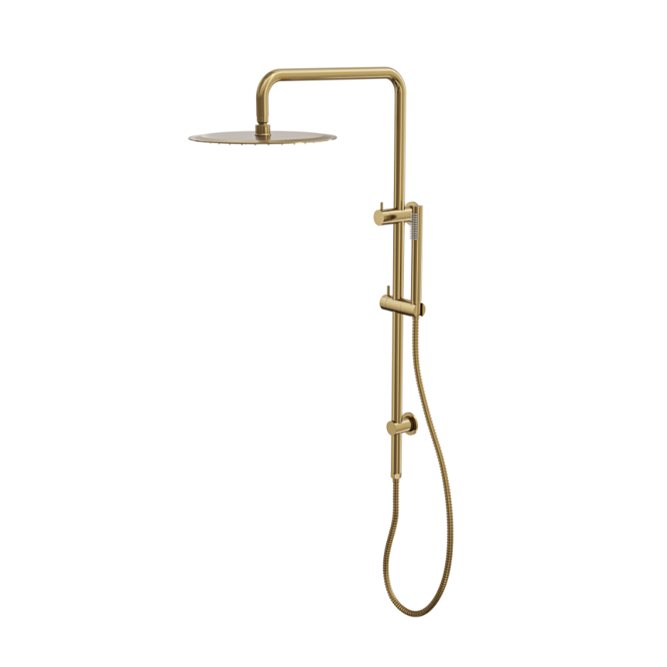 LINSOL SOFIA SHOWER COMBINATION WITH SLIM HANDPIECE WITH 300MM ROUND HEAD BRUSHED BRASS
