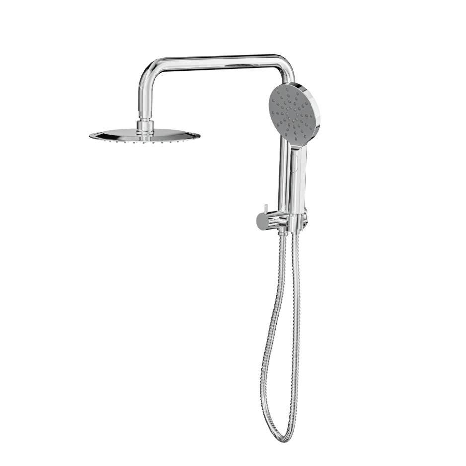 LINSOL SOFIA SHORT SHOWER COMBINATION AND MULTIFUNCTION HANDPIECE WITH 200MM ROUND HEAD CHROME