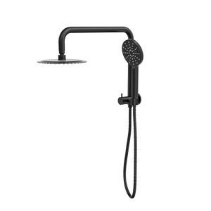 LINSOL SOFIA SHORT SHOWER COMBINATION AND MULTIFUNCTION HANDPIECE WITH 200MM ROUND HEAD MATTE BLACK