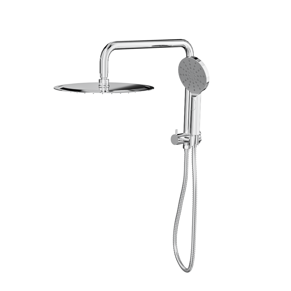 LINSOL SOFIA SHORT SHOWER COMBINATION AND MULTIFUNCTION HANDPIECE WITH 300MM ROUND HEAD CHROME