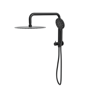 LINSOL SOFIA SHORT SHOWER COMBINATION AND MULTIFUNCTION HANDPIECE WITH 300MM ROUND HEAD MATTE BLACK