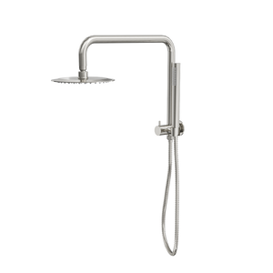 LINSOL SOFIA SHORT SHOWER COMBINATION WITH SLIM HANDPIECE WITH 200MM ROUND HEAD BRUSHED NICKEL